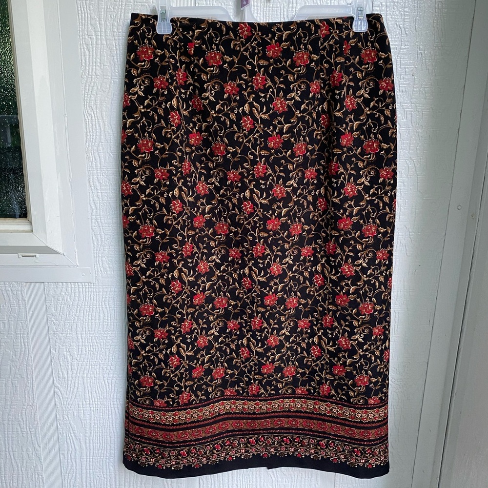 Briggs New York Women's A-Line Midi Skirt With Slit Size 16 - Picture 15 of 16